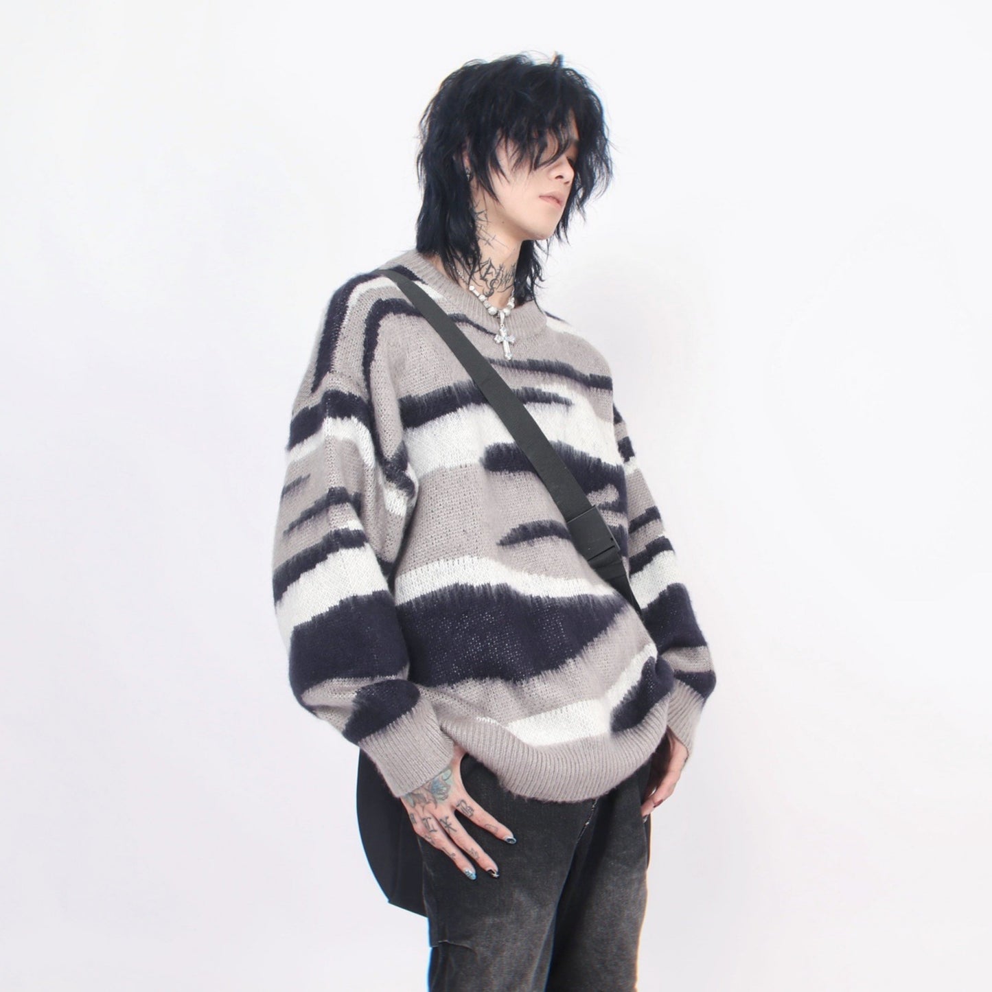 IRREGULAR COLOR KNIT MNW998