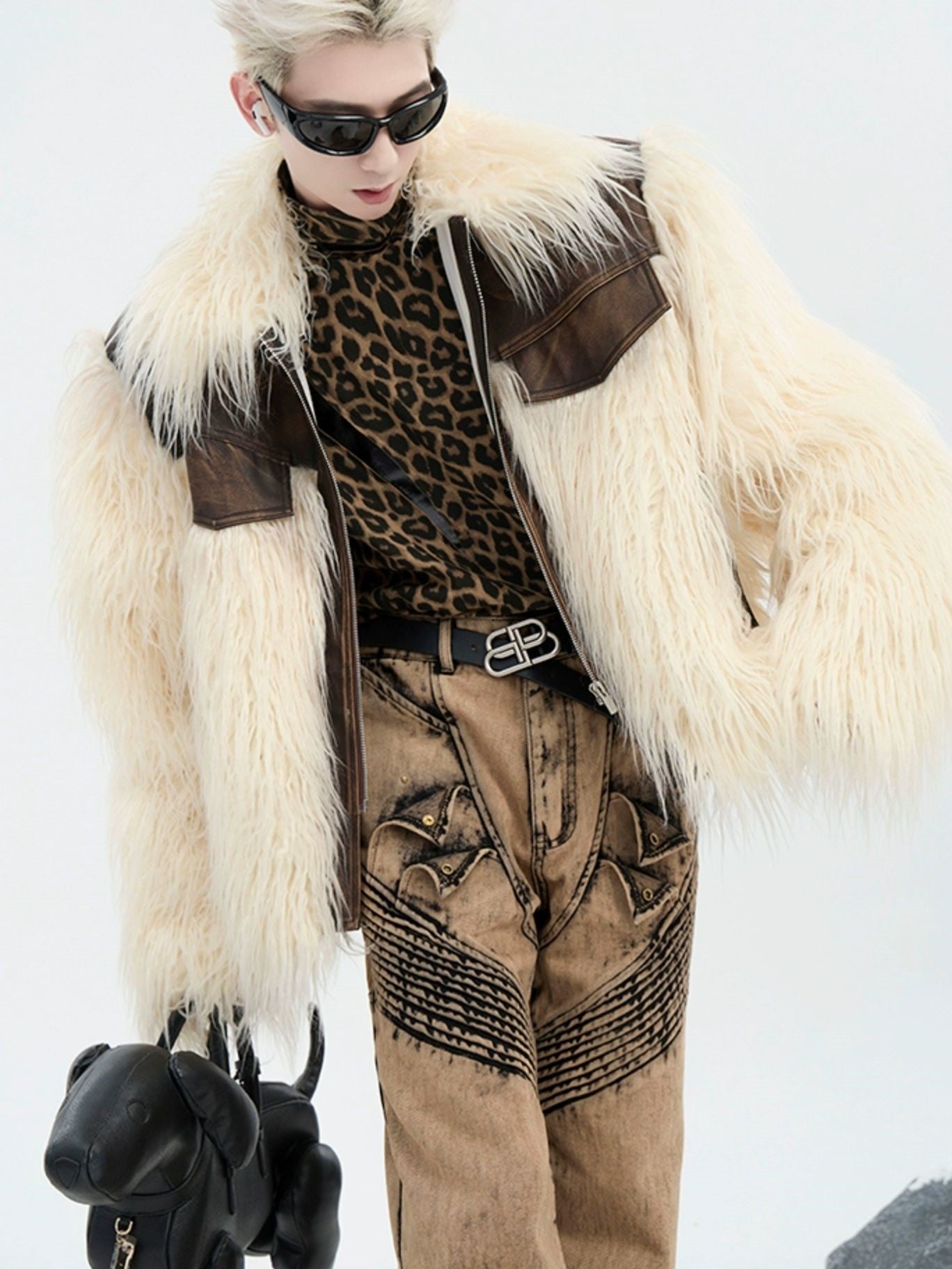SWITCHABLE ECO FUR PU JACKET MNW1526