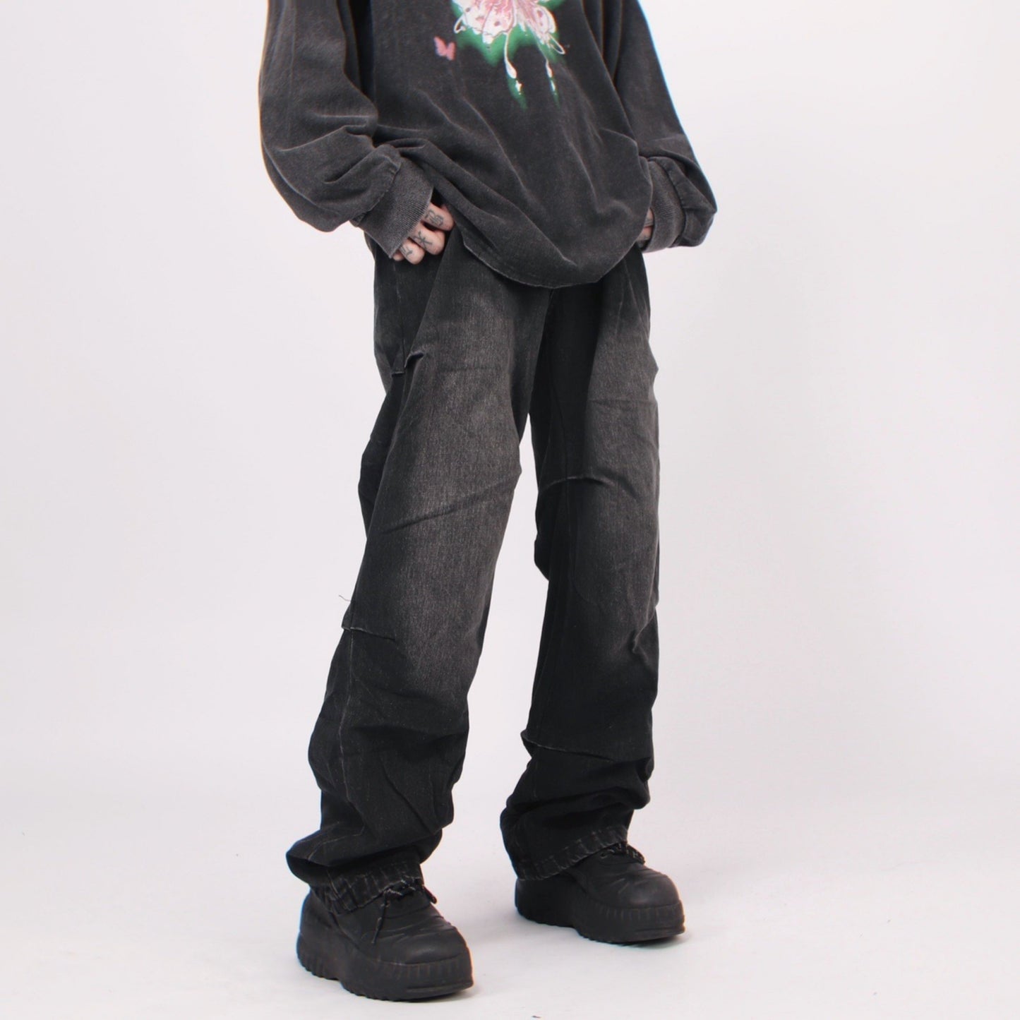 TUCK DENIM PANTS MNW1276