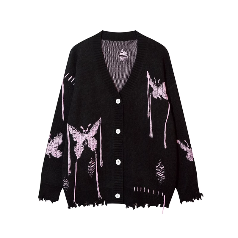 FRAYED BUTTERFLY CARDIGAN MNW1325