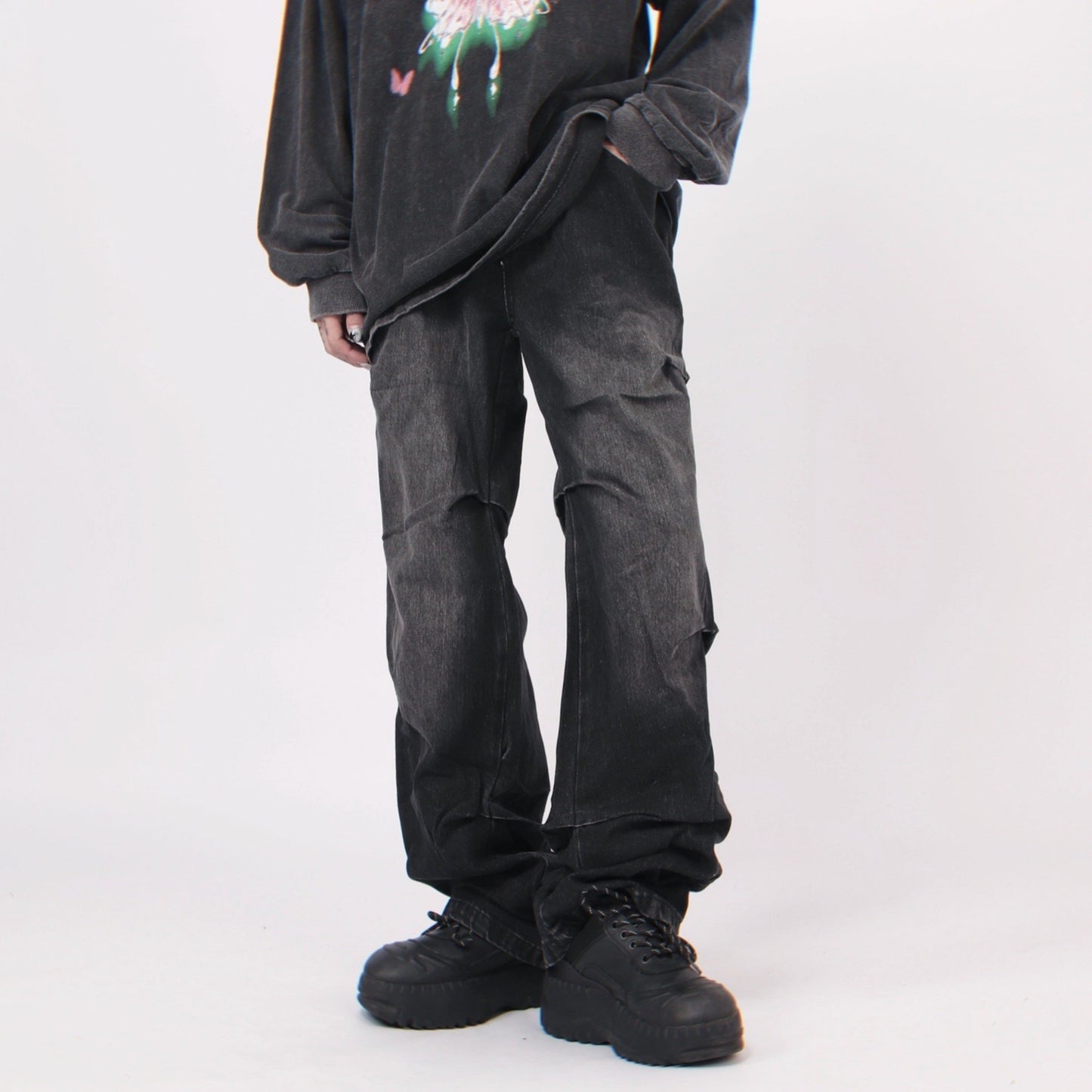 TUCK DENIM PANTS MNW1276