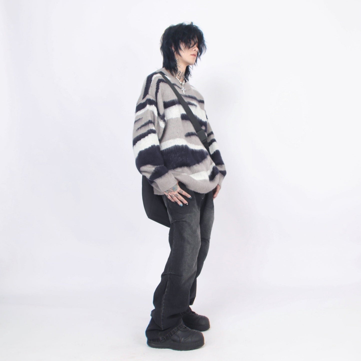 IRREGULAR COLOR KNIT MNW998