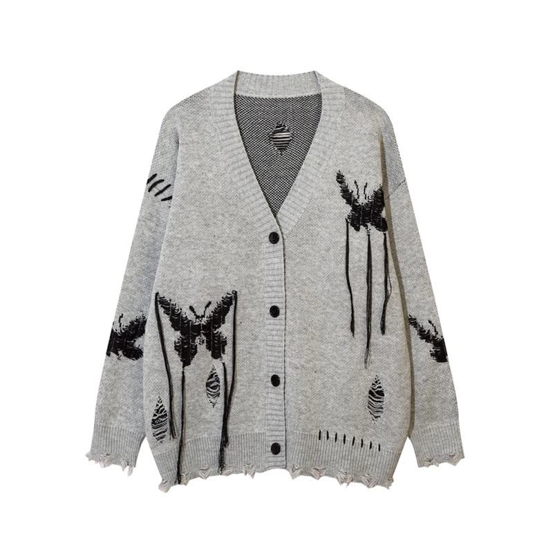 FRAYED BUTTERFLY CARDIGAN MNW1325