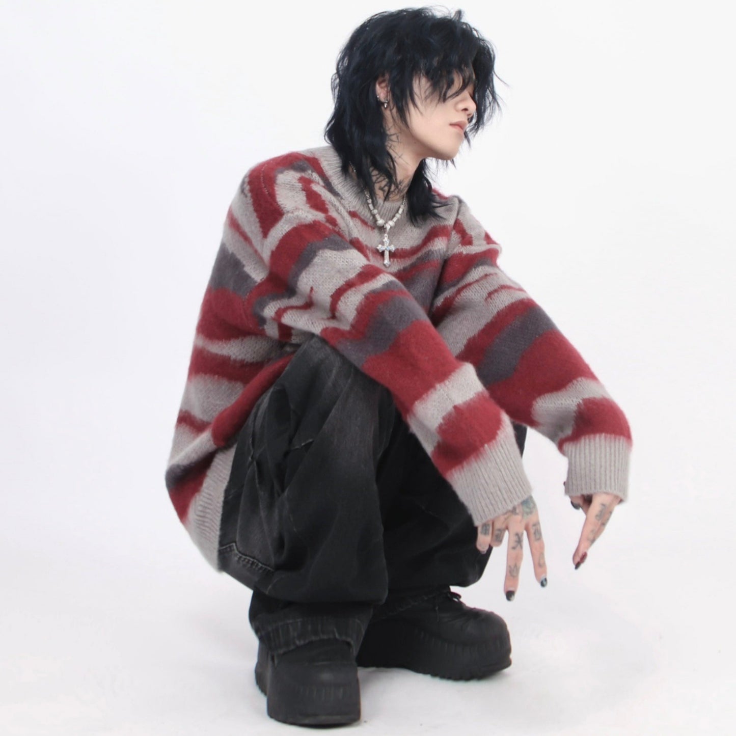 IRREGULAR COLOR KNIT MNW998