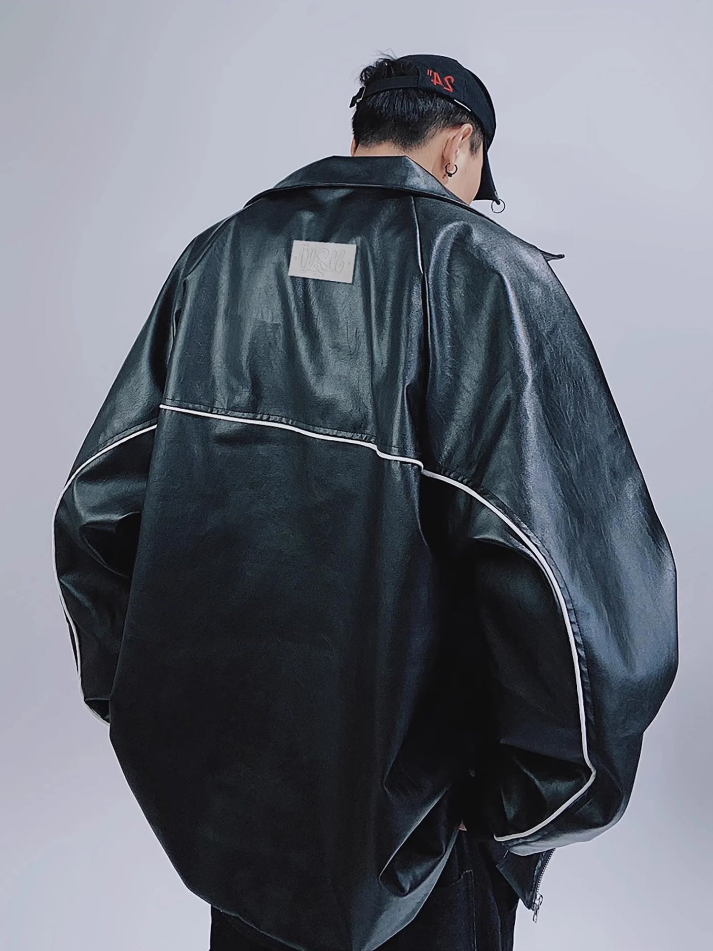OVERSIZED EDGE LEATHER JACKET MNW2004