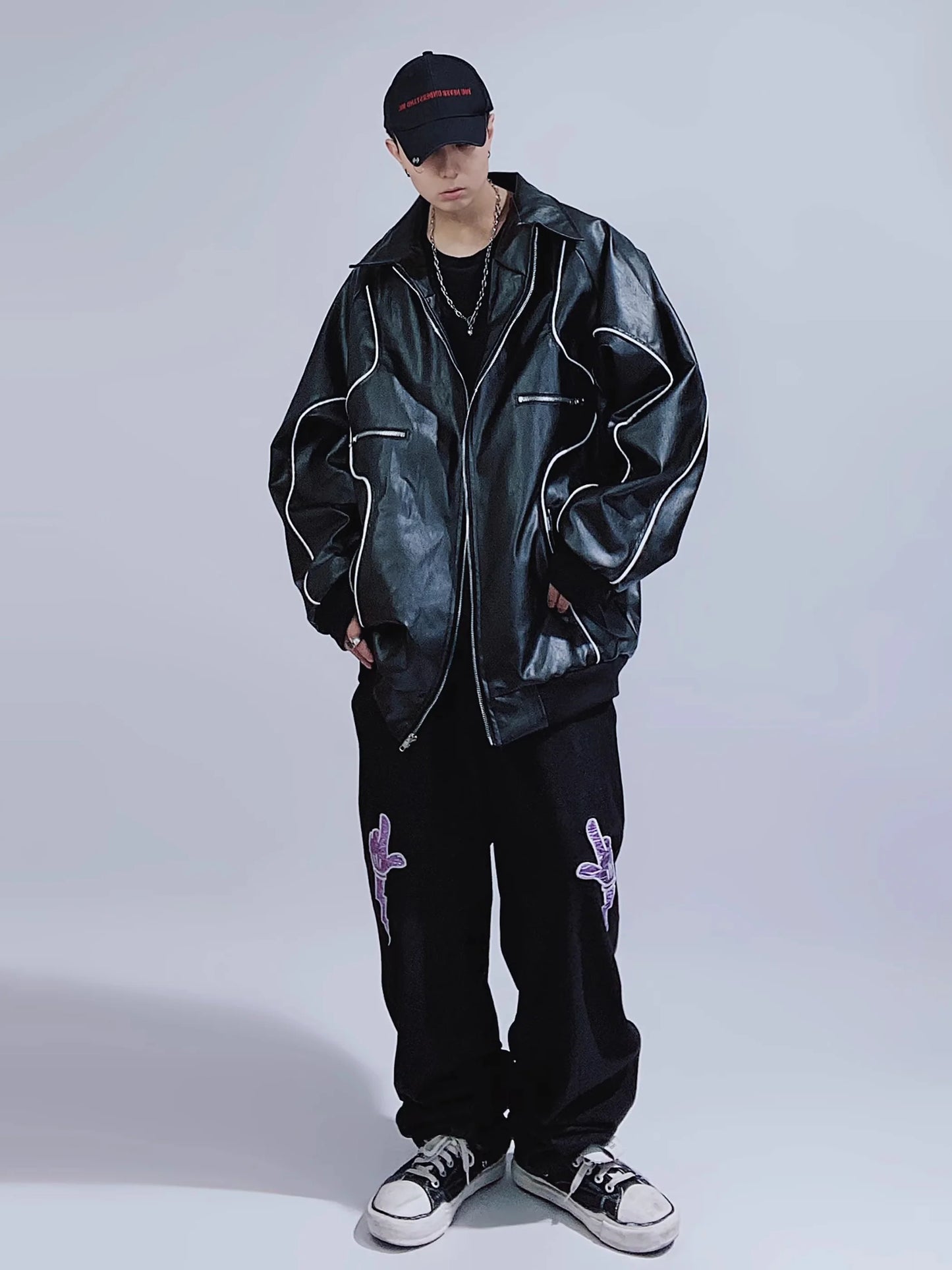 OVERSIZED EDGE LEATHER JACKET MNW2004