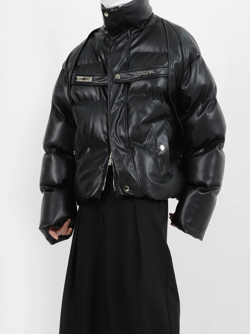 METAL LEATHER DOWN JACKET MNW1980