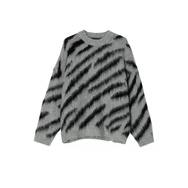 MOHAIR LOOSE ZEBRA SWEATER M002