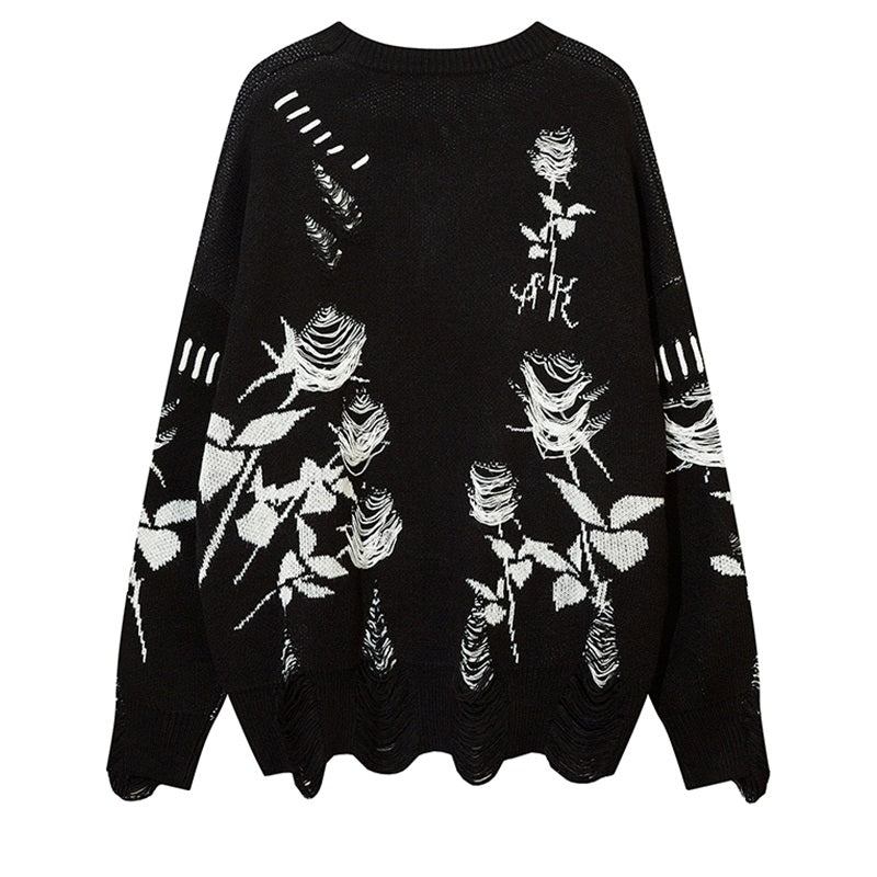 ROSE DAMAGE KNIT MNW137
