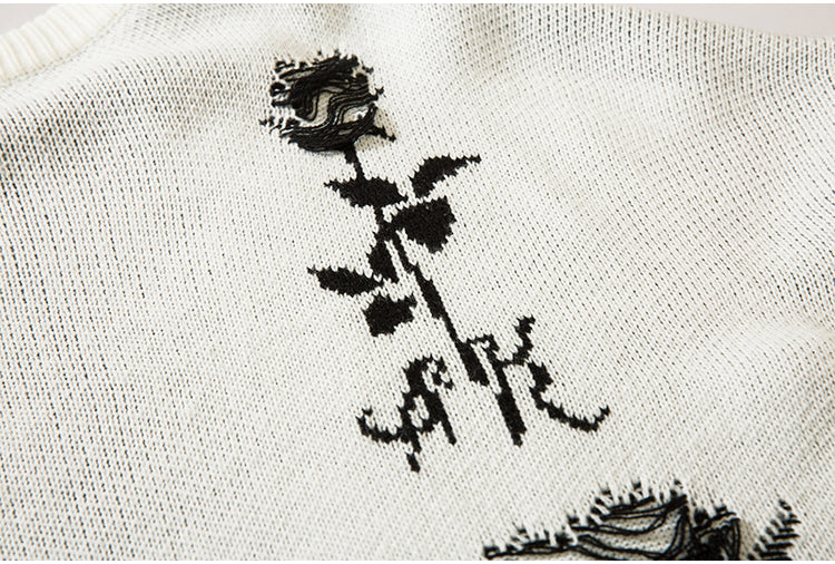 ROSE DAMAGE KNIT MNW137