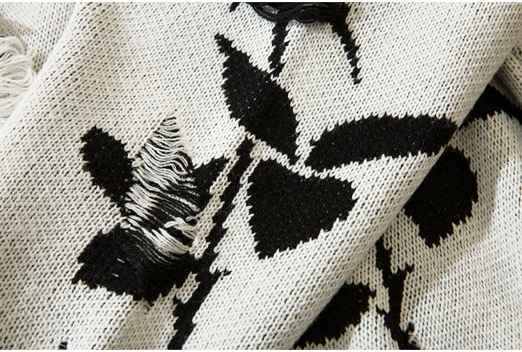 ROSE DAMAGE KNIT MNW137
