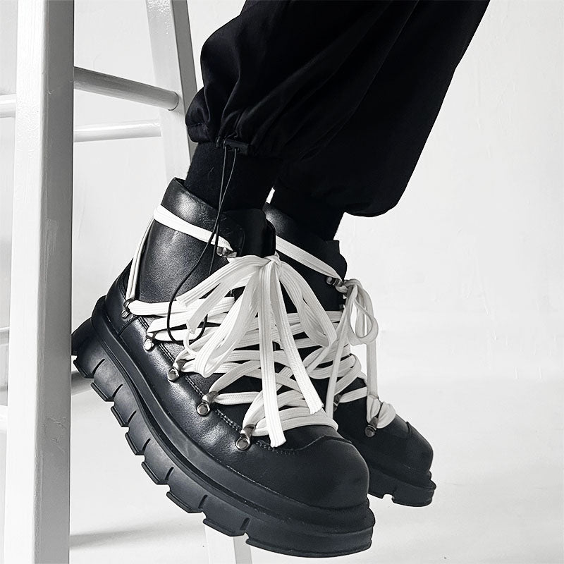 STRING CHUNK SOLE HIGH CUT SHOES MNW107