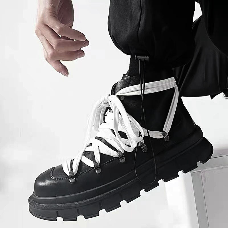 STRING CHUNK SOLE HIGH CUT SHOES MNW107