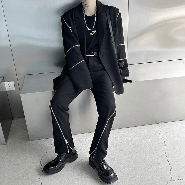 ZIP STRAIGHT PANTS M083