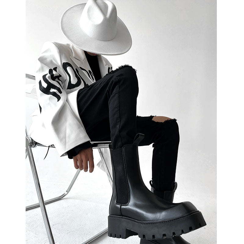 SIDE GORE MIDDLE BOOTS M078