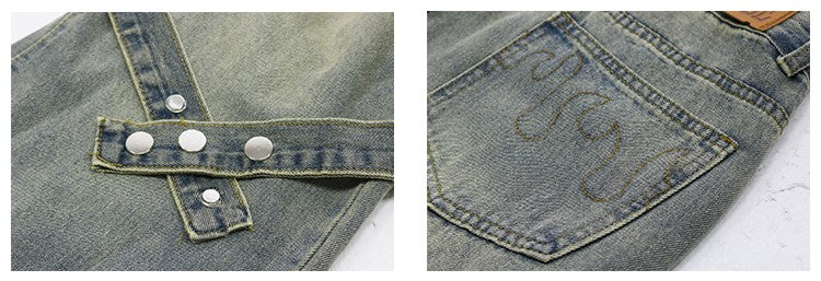 CROSS TAPE DENIM PANTS MNW95
