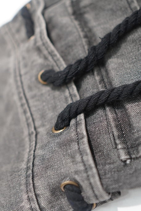 DISCOLORED DENIM CARGO PANTS MNW173