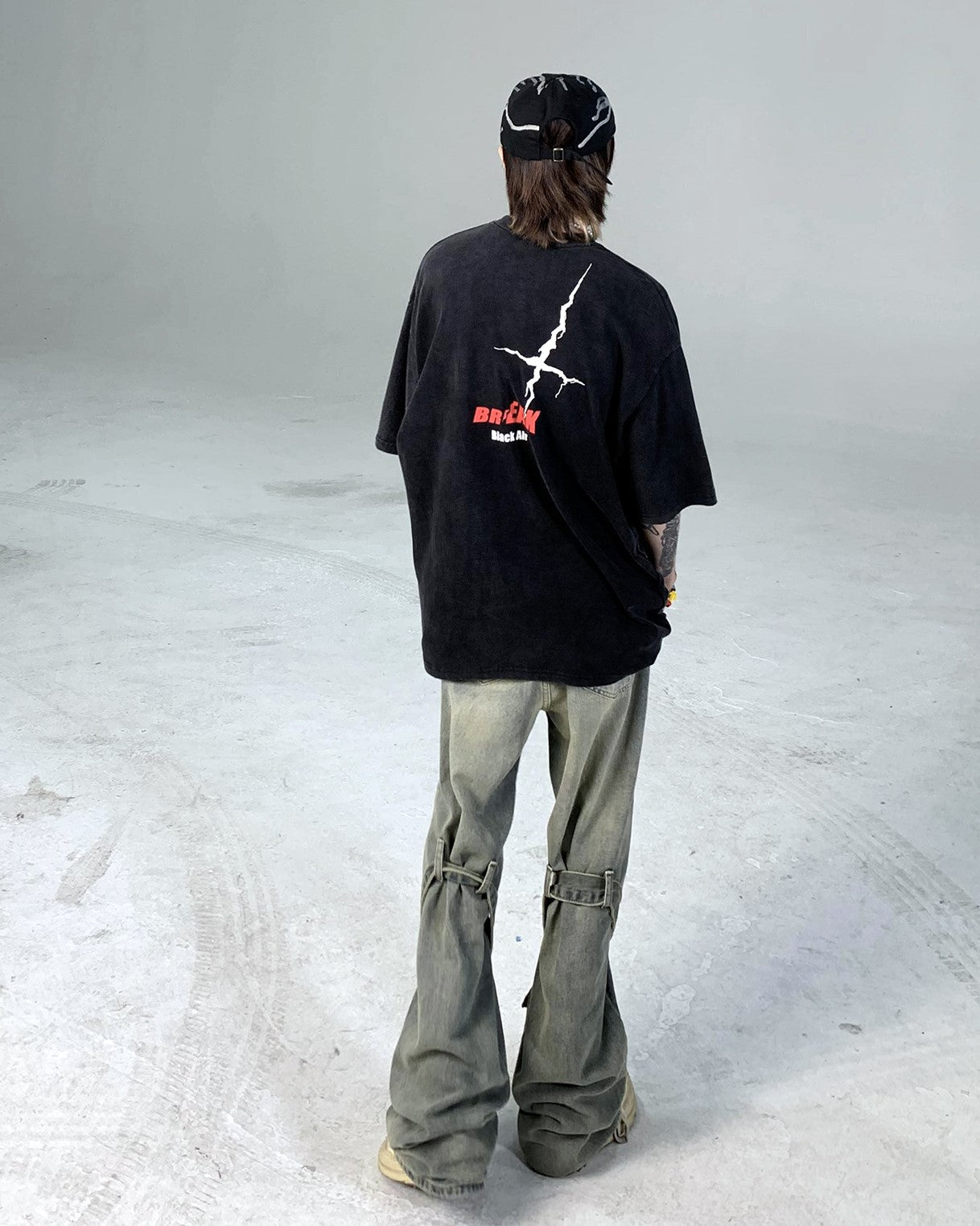 CROSS TAPE DENIM PANTS MNW95