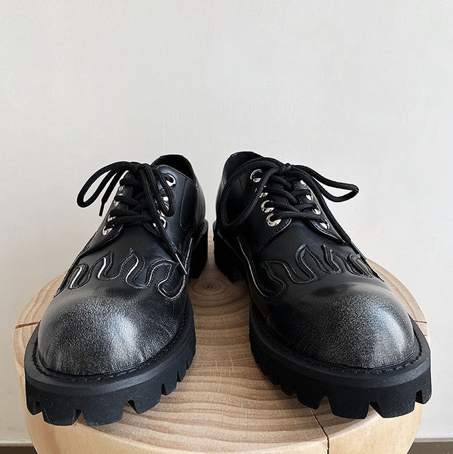FIRE PATTERN LACE UP SHOES M012