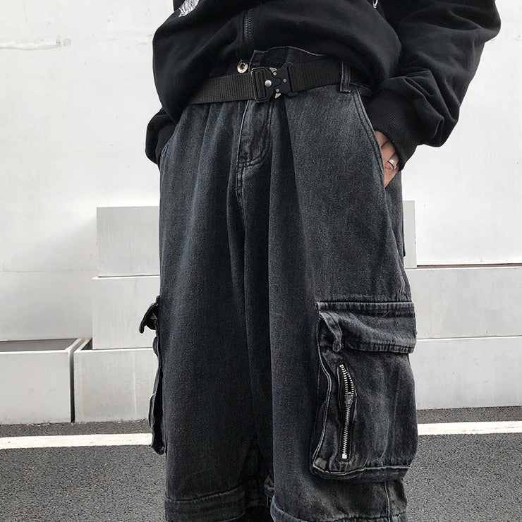 ZIP DENIM CARGO PANTS MNW321
