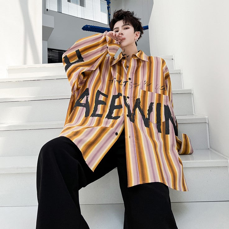 STRIPE LOGO SHIRT MNW354