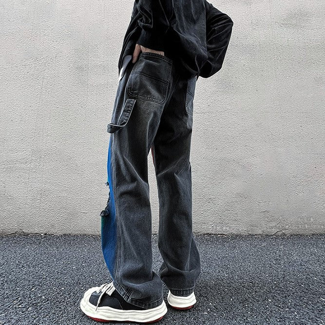DAMAGE PAINT DENIM PANTS M030