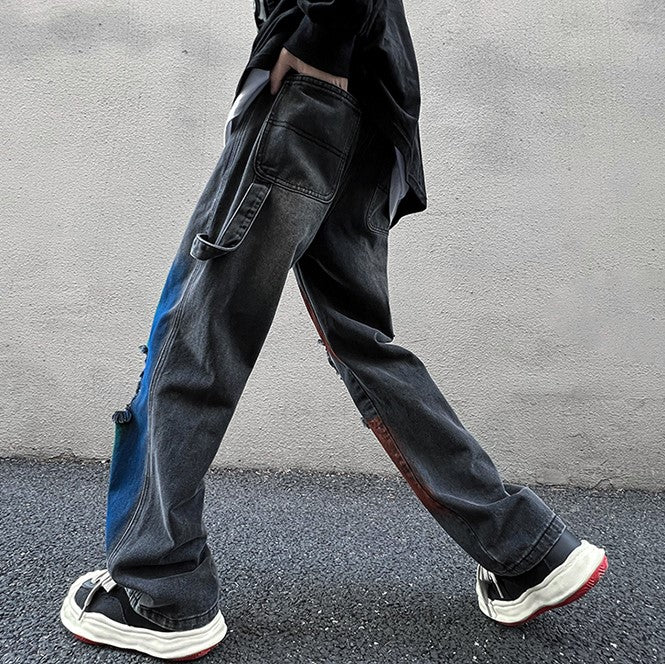 DAMAGE PAINT DENIM PANTS M030