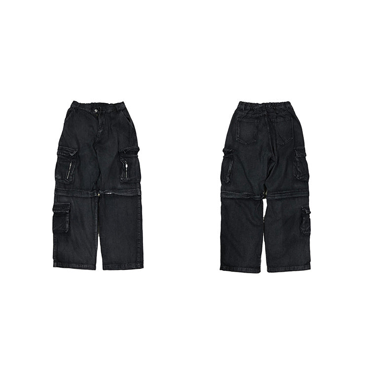 ZIP DENIM CARGO PANTS MNW321