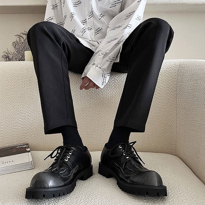 FIRE PATTERN LACE UP SHOES M012
