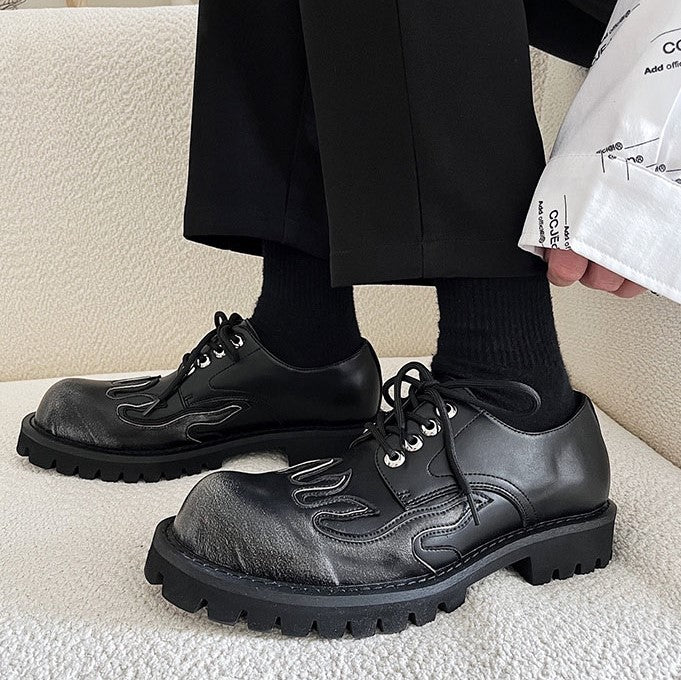 FIRE PATTERN LACE UP SHOES M012