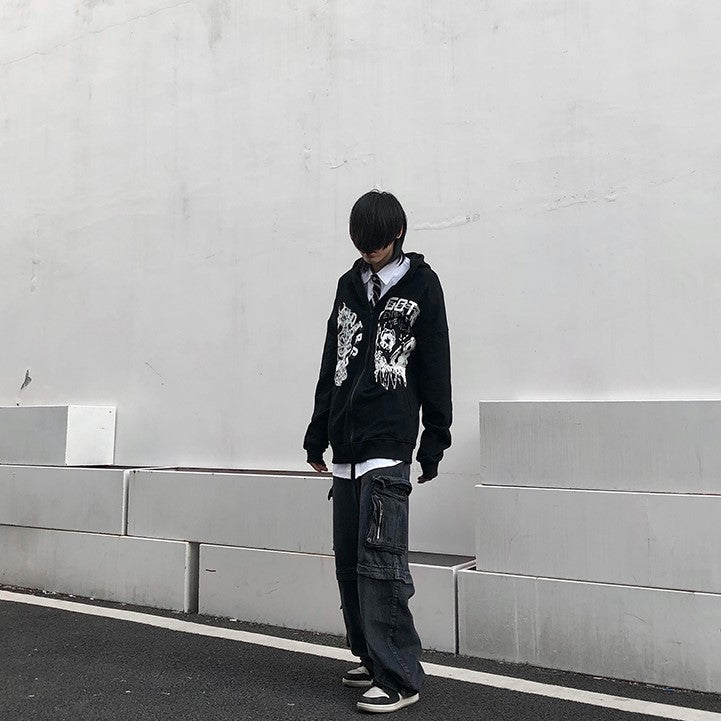 ZIP DENIM CARGO PANTS MNW321