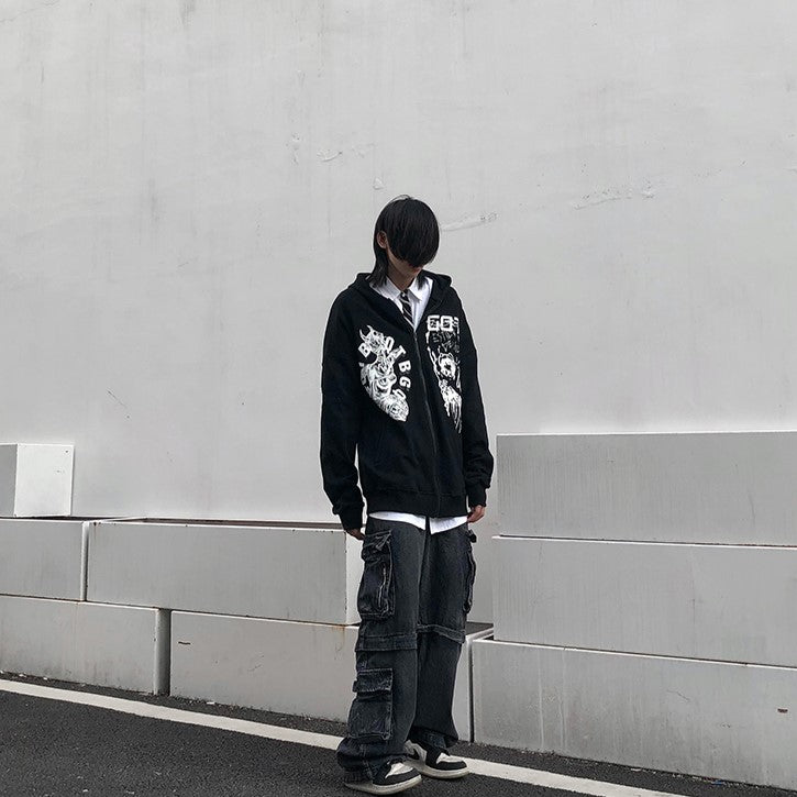 ZIP DENIM CARGO PANTS MNW321