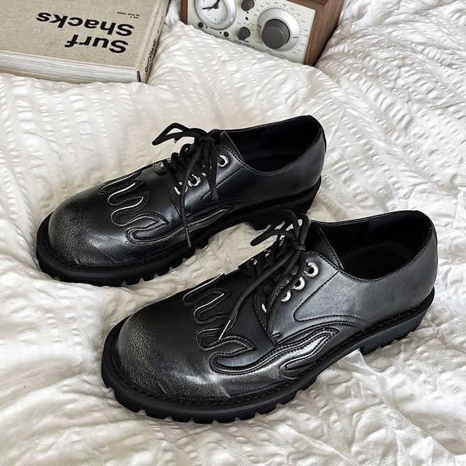 FIRE PATTERN LACE UP SHOES M012