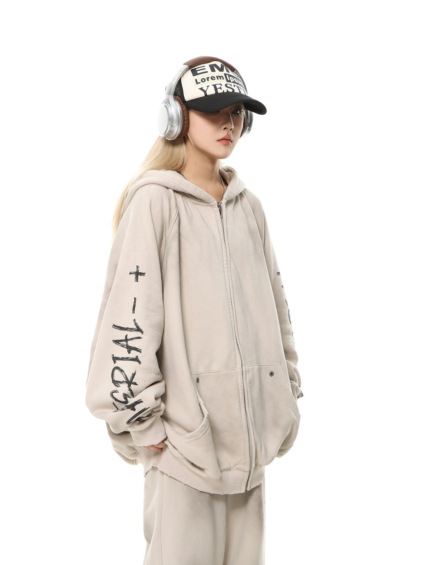 ACID WASH FULL-ZIP HOODIE MNW2112