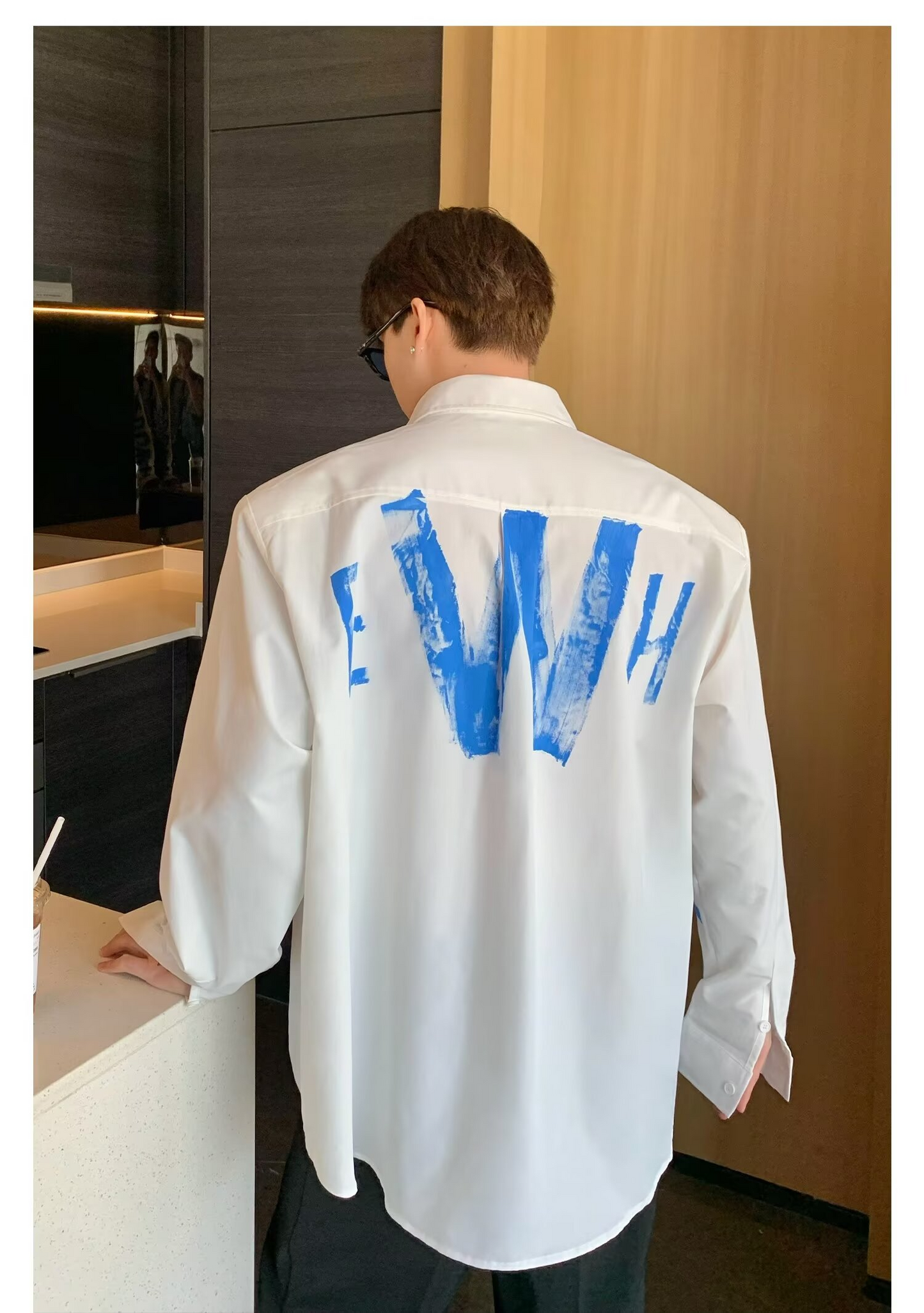 GRAFFITI OVERSIZED LONG SLEEVE SHIRT MNW2107