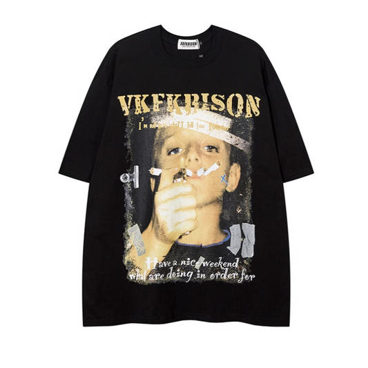 SMOKING PHOTO T-SHIRT MNW503