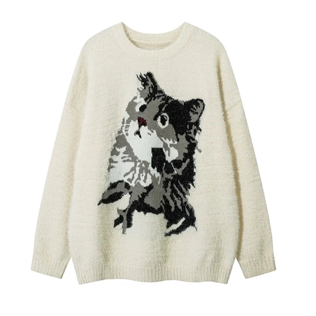 CAT DESIGN KNIT SWEATER MNW1972