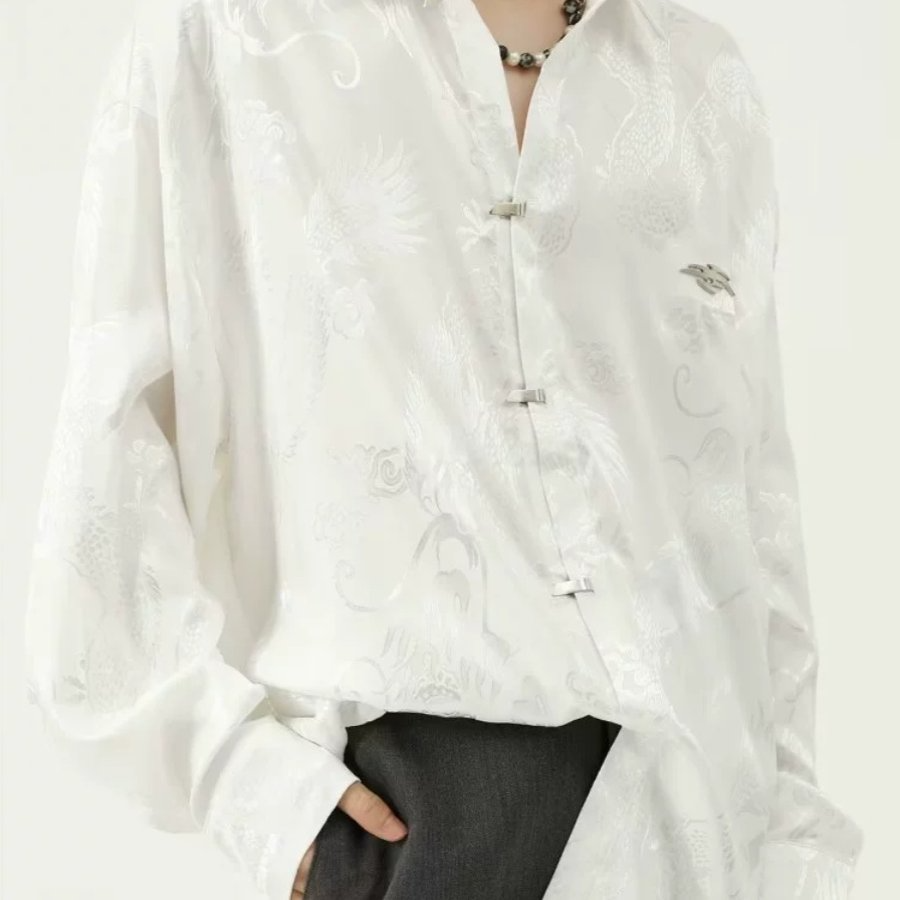 METAL BUCKLE LOOSE SHIRT MNW2099