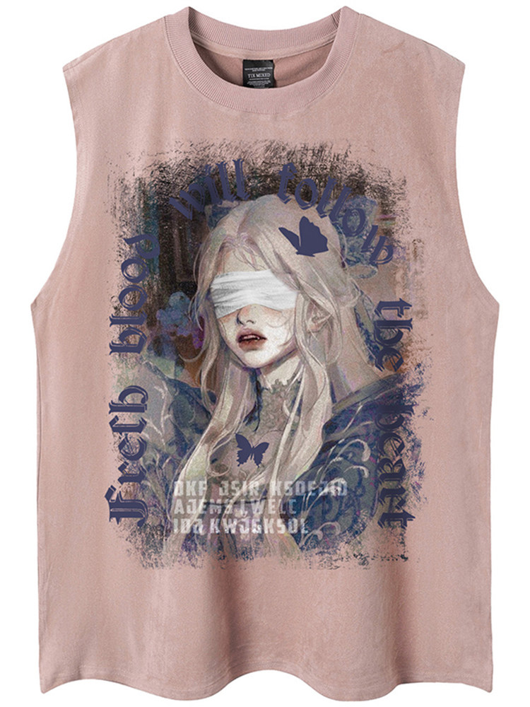 MOODY GRAPHIC OVERSIZED TANK TEE MNW2111
