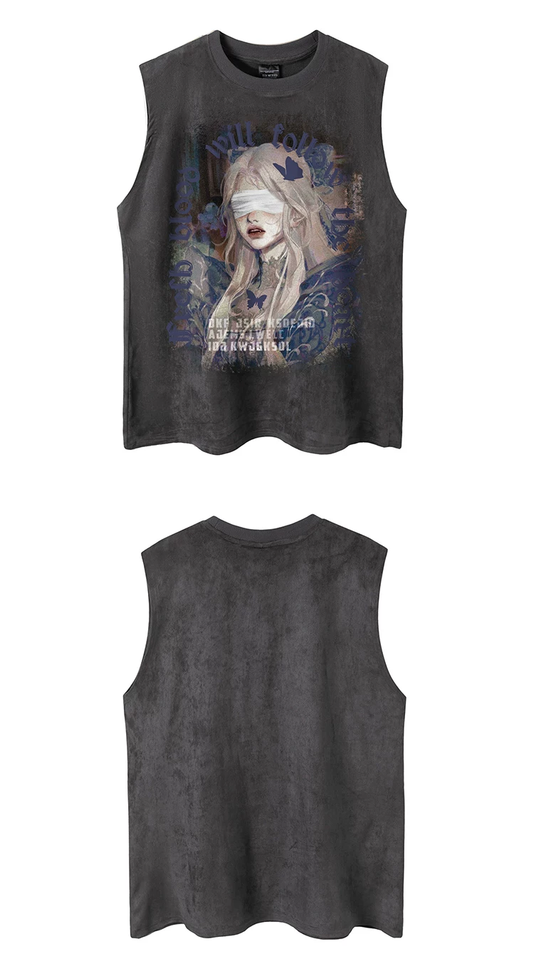MOODY GRAPHIC OVERSIZED TANK TEE MNW2111