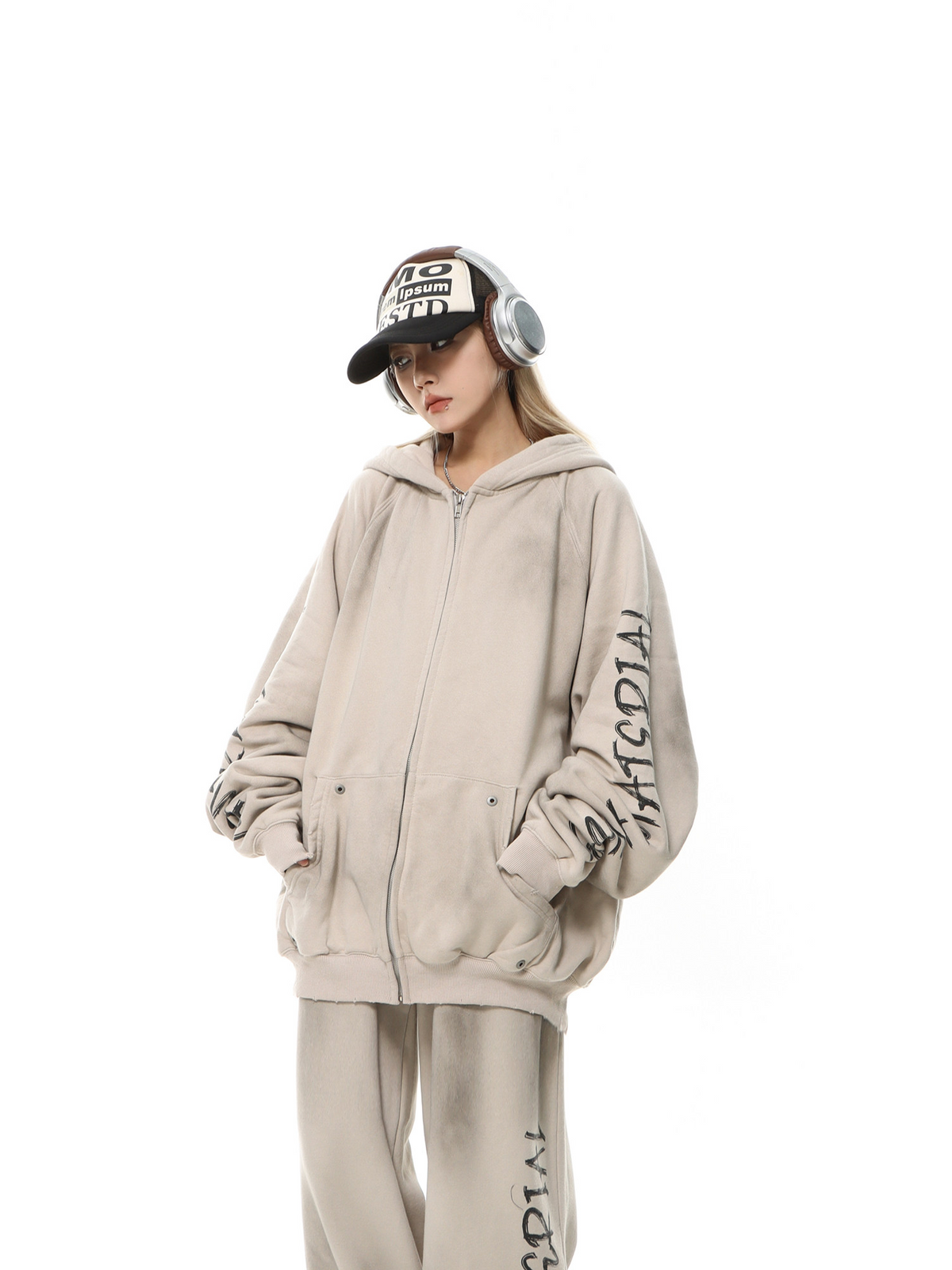 ACID WASH FULL-ZIP HOODIE MNW2112