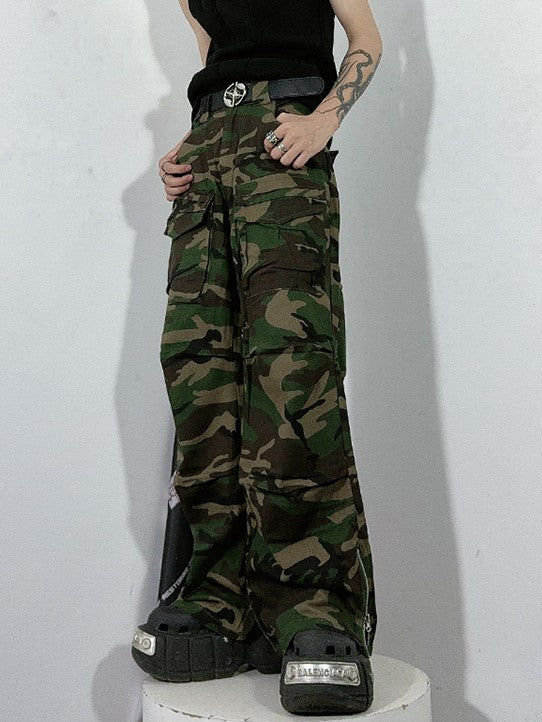 CAMOUFLAGE HEM ZIP PANTS MNW1598