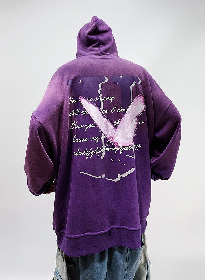 WORN OUT BUTTERFLY HOODIE MNW1505