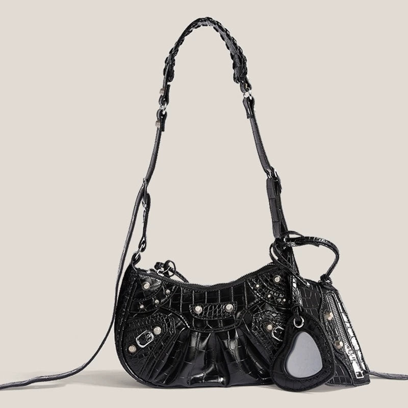 CROC EFFECT SHOULDER BAG MNW2092