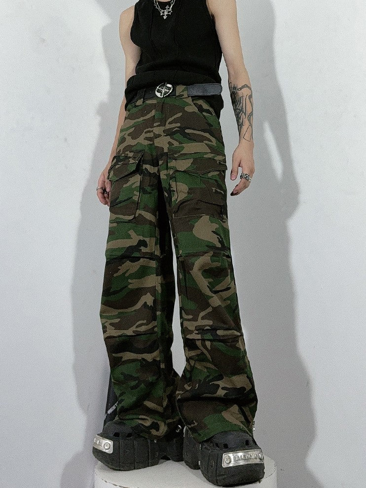 CAMOUFLAGE HEM ZIP PANTS MNW1598