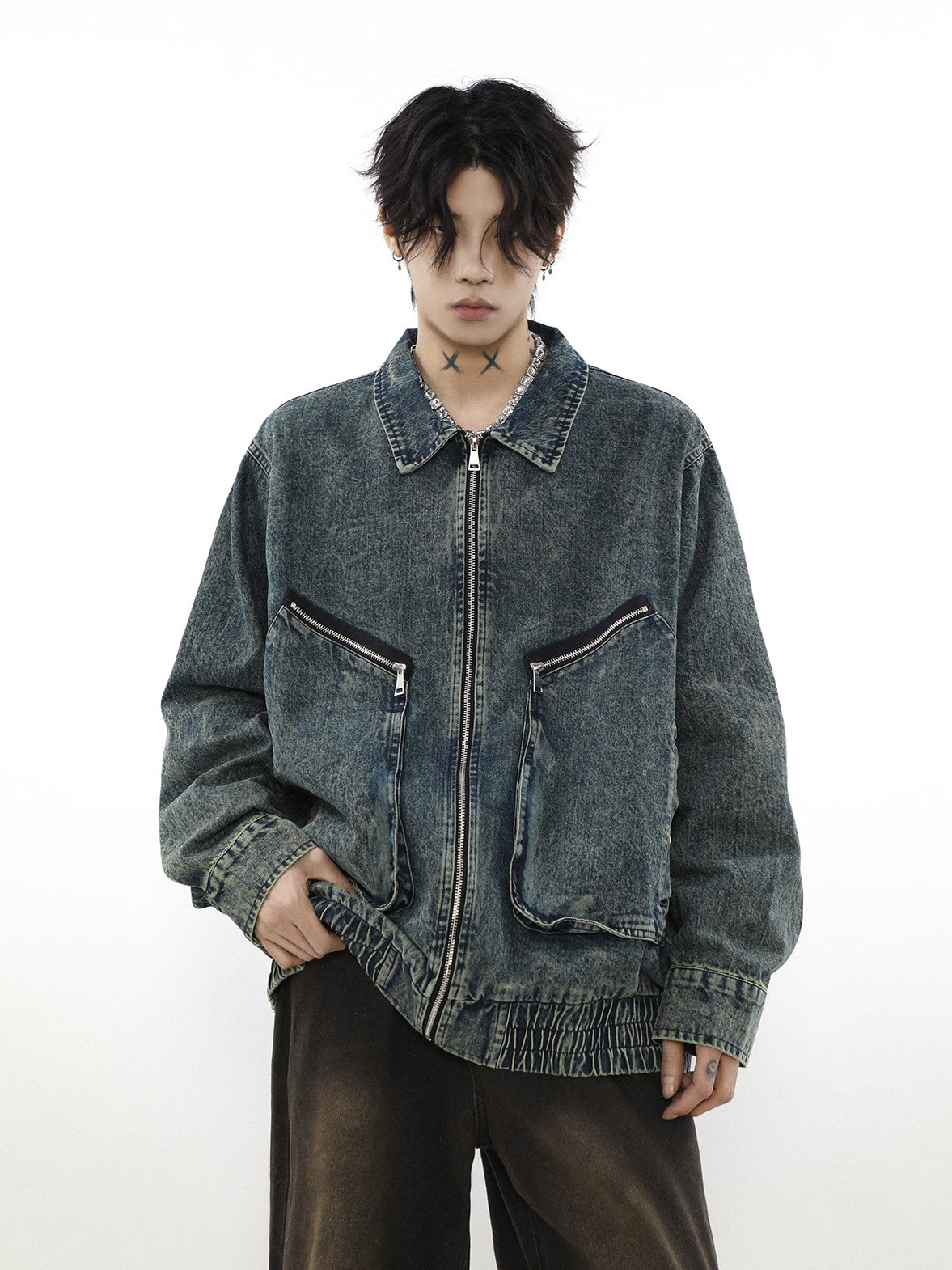 DENIM ZIP BLOUSON MNW1231