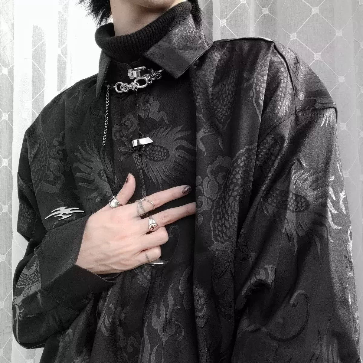 METAL BUCKLE LOOSE SHIRT MNW2099
