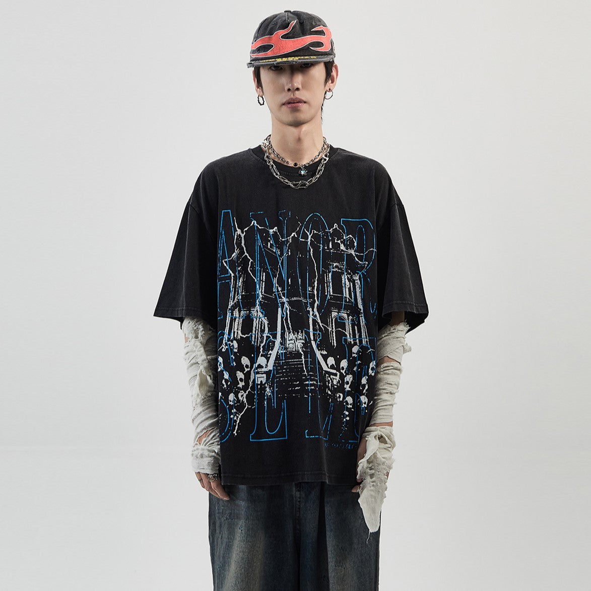 DARK GRAFFITI LINE T-SHIRT MNW1817