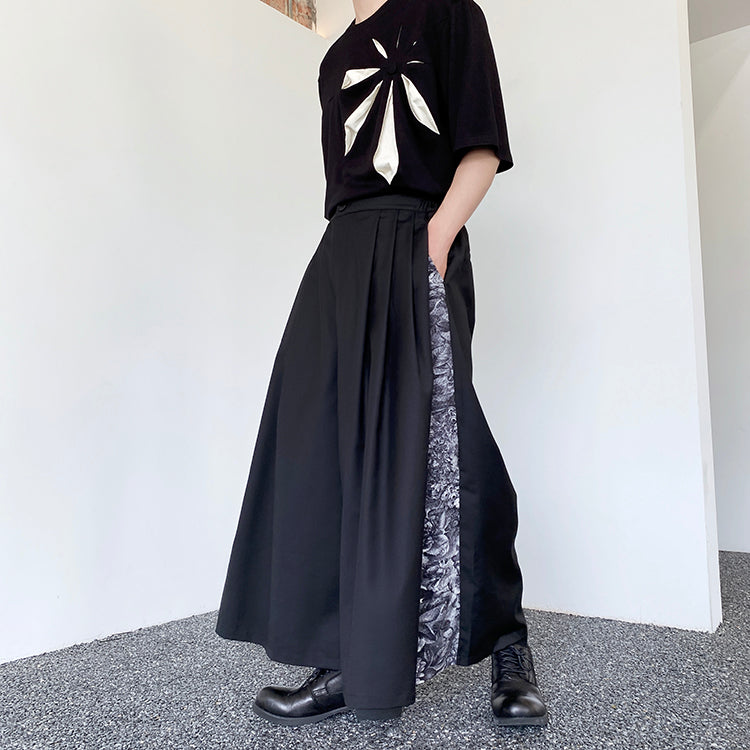 SIDE PATTERN WIDE PANTS MNW540