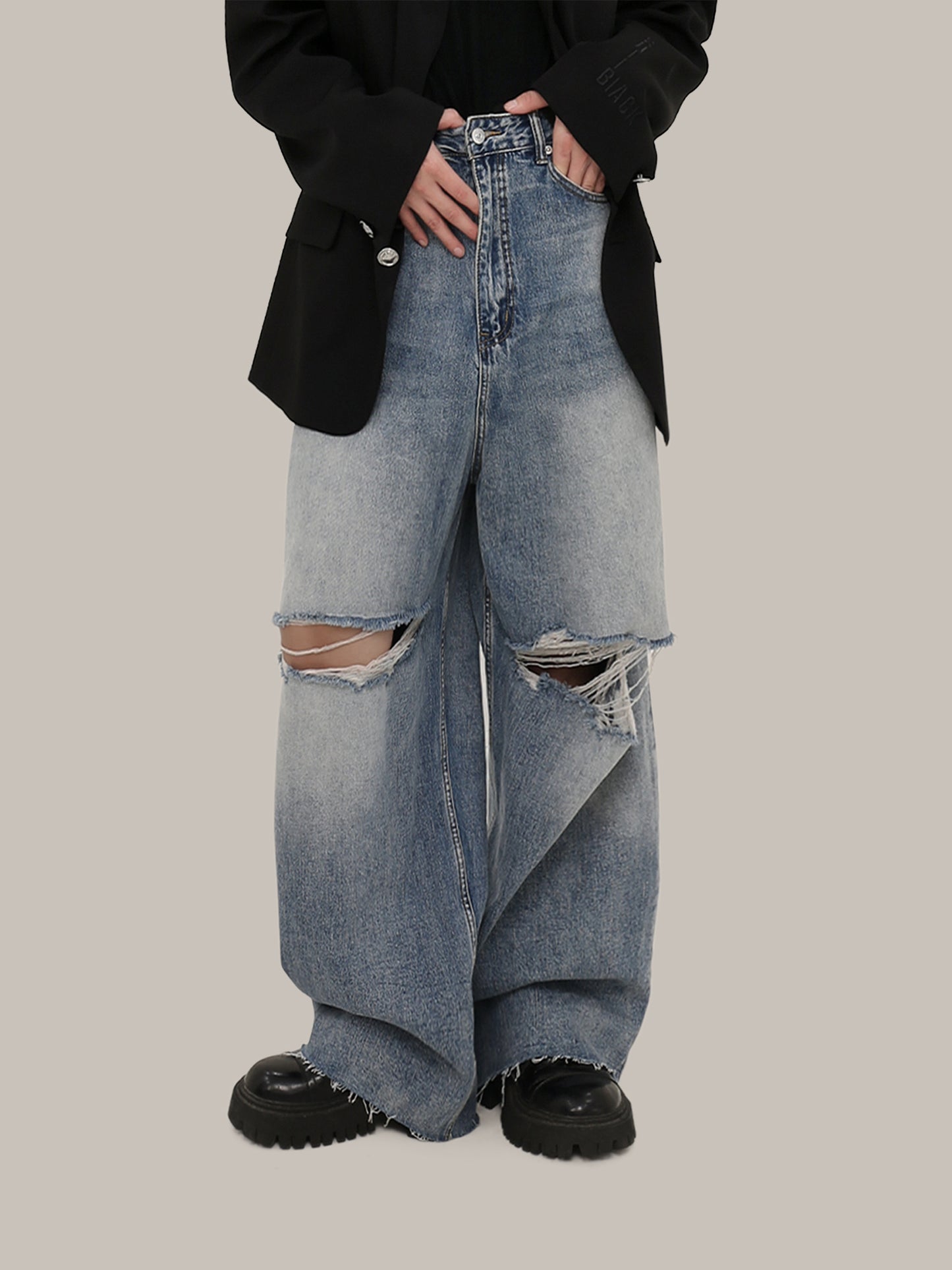 RUINED SKY WIDE JEANS MNW2018